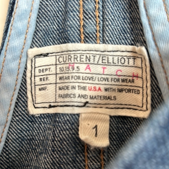EUC Current/Elliot Hatch Maternity Jean Overalls (size small) - Picture 6 of 8
